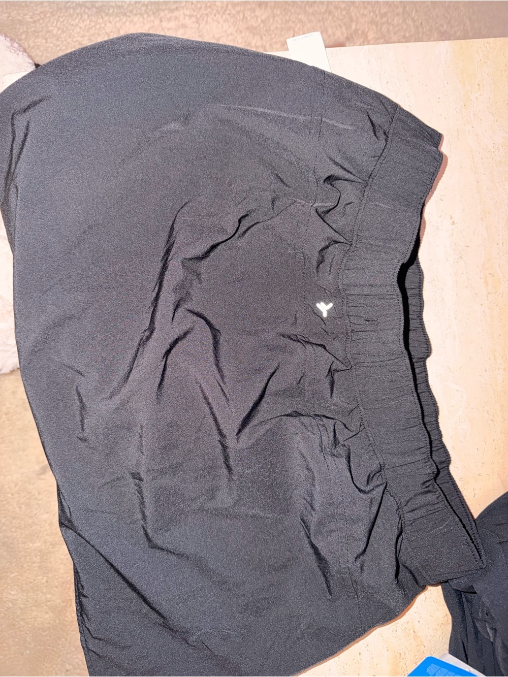 Women's Black Athletic skort with Elastic Hem